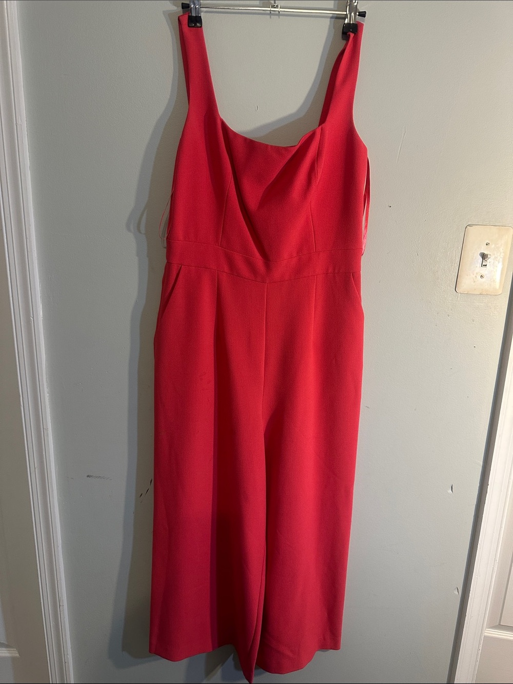 Chelsea28 Red Wide-Leg Jumpsuit